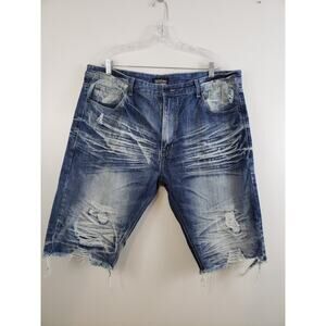 (S4) Y2K Smoke Rise Men's Jeans Shorts Size 42 Distressed Cut off Streetwear